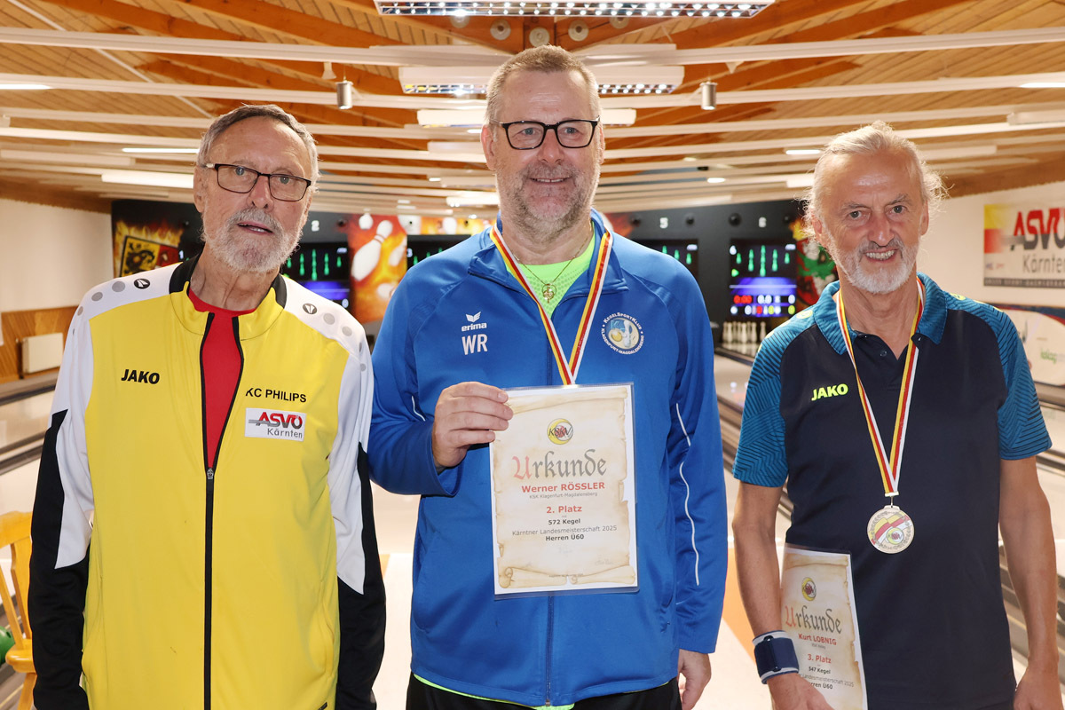 Herren Sen Ü-60: Silber für Obmann Werner Rössler